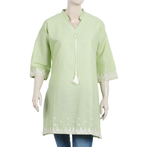 Venta al por mayor de las mujeres con estilo paquistaní estilo Punjabi Kurtis cómodo Kameez con impresión elegante personalizado OEM vestido - Product Image 4