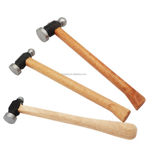 مجموعة مطارق بويستا لصناعة المجوهرات بمقبض خشبي ورأس مطاطي ورأس فولاذي دائري بأحجام متعددة لأدوات تشكيل المعادن - Product Image 3