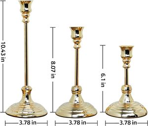 Latón antiguo chapado en oro de lujo boda Navidad decoración del hogar portavelas centros de mesa molde para hacer velas - Product Image 2