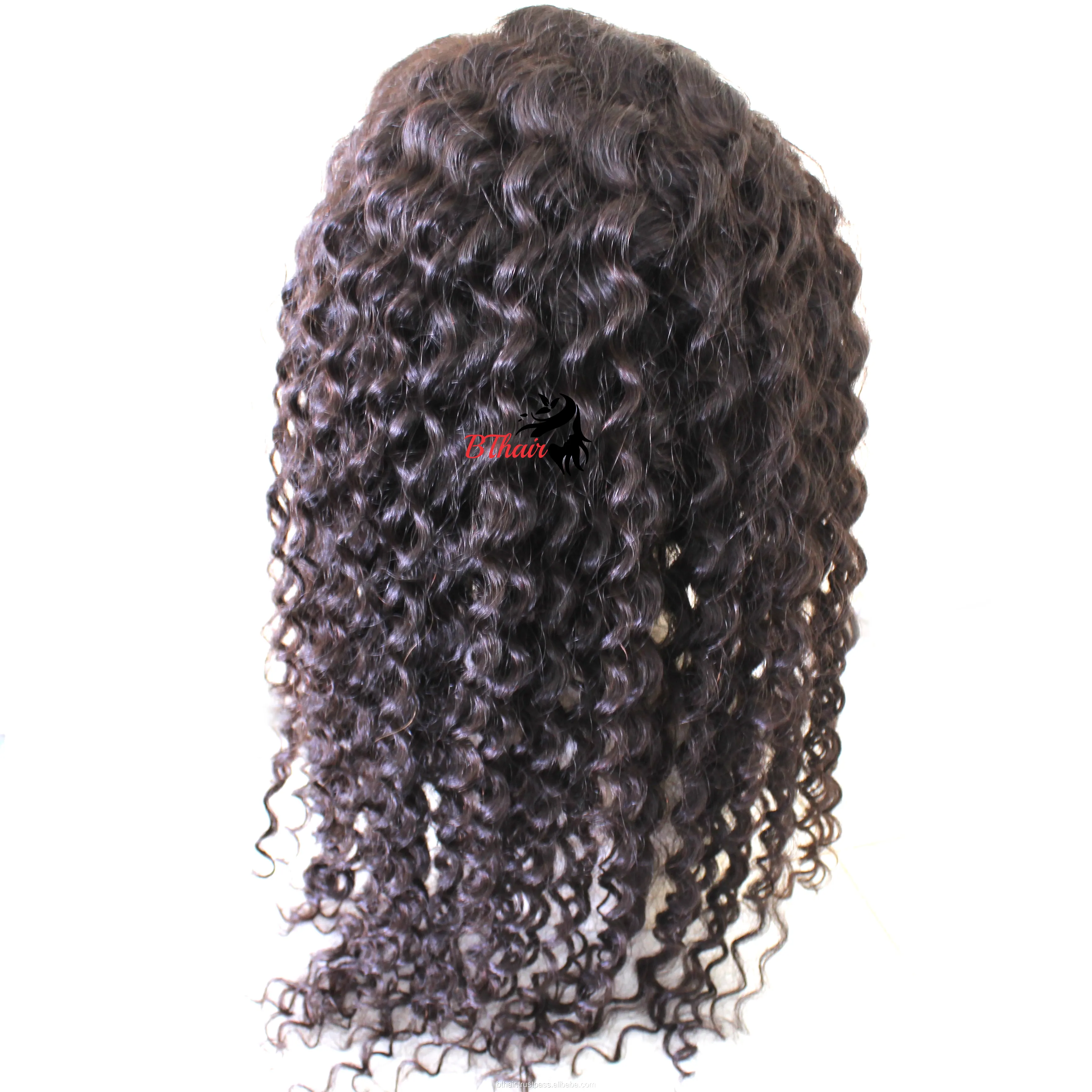 Beautiful Curly wig Frontal Closure hand tied 100% human, 12A Raw Indian Hair HD Lace Frontal Wig Brazilian Virgin