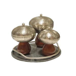 Juego de Recipientes de Acero Inoxidable Dorado de Lujo, Recipientes de Almacenamiento de Alimentos Decorativos con Tapa - Product Image 4