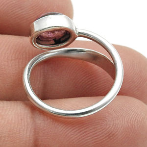 Increíble diseño 100% turmalina Natural cabujón piedra preciosa 925 plata esterlina hecha a mano anillos lujosos joyería de curación fina OEM - Product Image 3