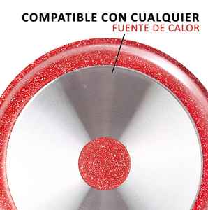 Ultra Z608 Sartén antiadherente jaspeada roja 20 cm - Product Image 5