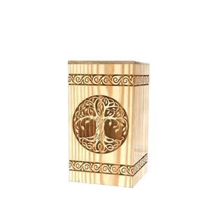 Wooden urns <b>for</b> human Cremation <b>box</b> Funeral Tree of life Adult <b>ashes</b> Personalized urn <b>for</b> mom and dad Large Wooden Urn - Product Image 4