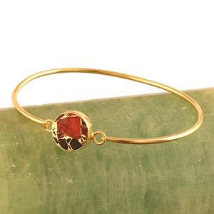 La mejor colección de joyas redondas para mujer, brazalete de cobre chapado en oro turquesa, ajustable, ajuste de collares - Product Image 6