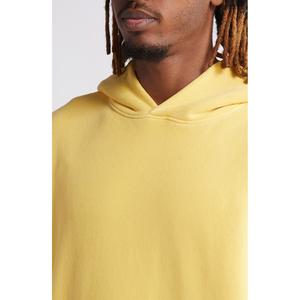 Sweats à capuche basiques surdimensionnés pour hommes avec bouffée gaufrée 100% coton Style décontracté Sweats à capuche blandés Techniques brodées - Product Image 3