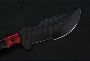 High Quality Black Tracker Bus <b>Craft</b> <b>Knife</b> with D2 Steel Blade Resin Sheath Handle Bamboo Scissors Leather Sheath Hunting Tools - Product Image 2