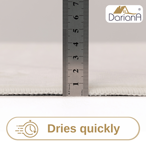 Tapis de salon rectangulaire DarianA en velours polyester, couleur unie, moderne, antidérapant, à poils ras, tufté, avec envers en caoutchouc, moyen - Product Image 5