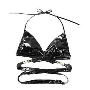 Sexy <b>Leather</b> Bra and <b>Panty</b> New Design Stretch,Sports Bra,Running,Yoga,Strappy,Breathable,fitness,QUICK DRY,sport Bra - Product Image 6