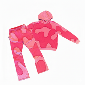 Conjunto Deportivo Personalizado para Hombre, Sudadera con Capucha y Pantalones Deportivos de 450 GSM, Estilo Urbano de Dos Tonos, Talla Grande - Product Image 2
