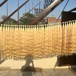 100% cheveux longs naturels vierges indiens bruts non transformés en vrac blanchis 613 perruque blonde avant en dentelle perruques en dentelle HD naturelle - Product Image 3