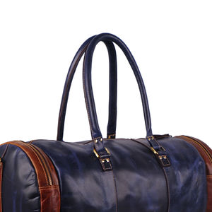Grand bagage à main personnalisé en cuir véritable sac de voyage pour femmes combinaison pliable en cuir artificiel avec fermeture à glissière style sport pour la salle de sport et les voyages - Product Image 5