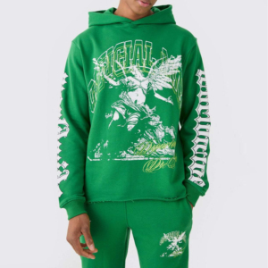 Derniers modèles Sweat à capuche et pantalon empilé pour homme en détresse 100% coton polaire possédez votre survêtement à logo imprimé pour homme - Product Image 2