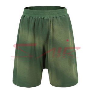 กางเกงขาสั้นผ้าฟลีซแบบเชือกผูกสำหรับผู้ชายกางเกงขาสั้นผ้าแคนวาสแบบถักมีเชือกผูกสำหรับออกกำลังกายลดแสงแดดโลโก้ออกแบบได้ตามต้องการ - Product Image 1