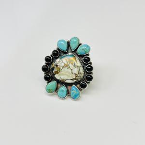 Bague Turquoise Naturelle Bague en Argent Sterling 925 Bague de Mariage Cadeau pour Elle Bague Femme Bague Bohème Bague de Mode - Product Image 3