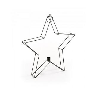 Bougeoir en aluminium indien enduit de poudre noire de luxe Design moderne pour Noël ou cadeau offrant un support de vente chaude - Product Image 2