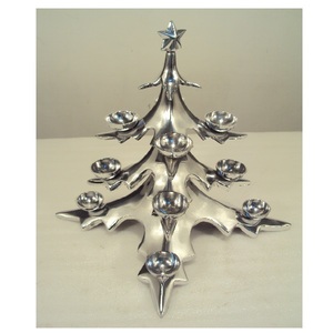 Aluminium <b>Christmas</b> Tree <b>Tea</b> <b>Light</b> Centerpiece Candle Holder - Product Image 2