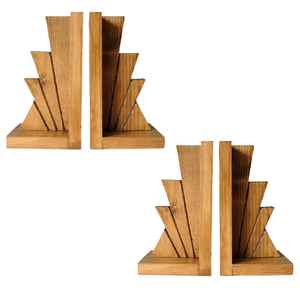 Precio directo de fábrica Sujetalibros de madera ecológicos y resistentes Sujetalibros de mesa decorativos de madera natural para uso doméstico - Product Image 5