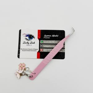 Pinzas Profesionales para Extensión de Pestañas LUCKY LASH TOOLS, Diseño de Mariposa y Flor Rosa, Mango Cómodo, Punta Suave y Duradera - Product Image 6
