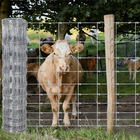 Clôture de ferme galvanisée 50m en acier au carbone pour bétail, moutons, chèvres, bovins, clôture de champ, installation facile