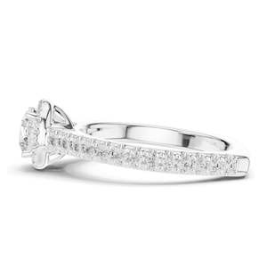1.43 CT Lab Diamond Halo Engagement <b>Ring</b> for Women VVS-VS EF Clarity 18KT, 14KT, 10KT Gold & 925 Silver Rose, Yellow, - Product Image 6