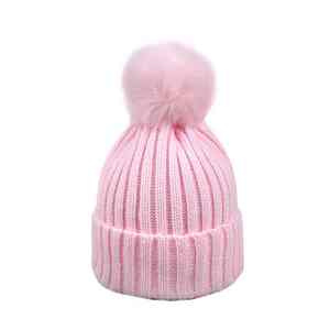 Chapeau pour enfants de première classe, tricot pompon, chapeau d'hiver chaud multicolores personnalisé pour enfants, bonnet tricoté avec pompon - Product Image 2