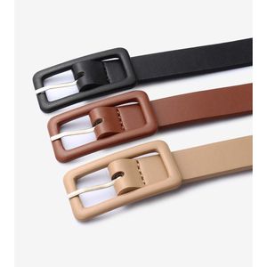 Cinturón de hebilla rectangular de estilo casual para mujer - Product Image 1
