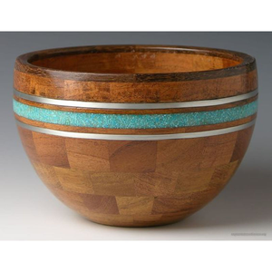 Bol à mélanger pour fête en bois de résine écologique, design artisanal admirable, taille moyenne, bol à servir pour aliments et fruits sur table, Saniya - Product Image 4