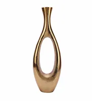 Vases à fleurs et jardinières de table modernes de grande taille en aluminium moulé de haute qualité pour la décoration de mariage, de maison et de salon