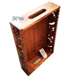 Plateaux de rangement de haute qualité décor moderne personnalisé extérieur luxe écologique brun Rectangle service plateau en bois article cadeau - Product Image 3