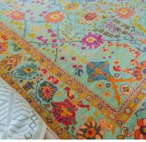 8x10 Vintage Oushak Hand Knotted <b>Rug</b> Colorful Area <b>Rug</b> for Bedroom Kitchen Kids Room Other Spaces - Product Image 6