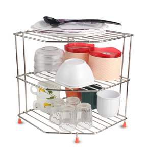 Porte-épices en verre de forme personnalisée Nouveau design de support de stockage de cuisine en acier inoxydable de haute qualité à bas prix exclusif - Product Image 3