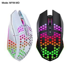 Three DPI Wireless Mouse Hollow-out Gaming Mouse Rechargeable RGB Backlit Light Optical Computer Mouse For Laptop PC