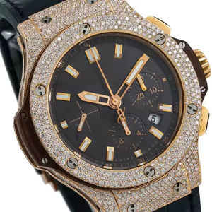 Reloj de diamante cultivado Leb de corte redondo de alta calidad, con forma de reloj de plata de ley 925 caja redonda, nuevo reloj de colección de marca - Product Image 2