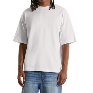 Boxy Hip Hop T-shirt lourd pour homme 100% coton Streetwear personnalisé de haute qualité Design vierge surdimensionné Service OEM - Product Image 3