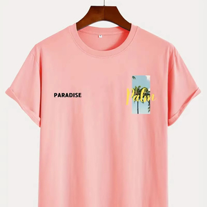 เสื้อยืดตัวสั้นสำหรับผู้ชายผ้าคอตตอนแบบกำหนดเองได้เสื้อแบบ100% สไตล์ใหม่ - Product Image 1