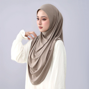 Bonnet en chanvre orné de cristaux pour femmes, Turban Bandana Malais, sous-bonnet pour double menton, Hijab instantané pour femmes musulmanes, sous-bonnet islamique de couleur unie - Product Image 4