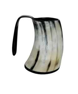 Taza de cuerno de búfalo Natural de clasificación superior, taza vikinga para beber y cerveza, calidad caliente con empuñadura de madera, superventas - Product Image 3