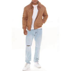 Nouveau blouson de camionneur Sherpa chaud d'extérieur d'hiver blouson aviateur personnalisé en polyester de couleur unie unisexe pour hommes vente en gros - Product Image 6