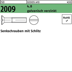 Countersunk <b>Screw</b> ISO 2009 M2 X 16 4.8 Electro-<b>Galvanized</b> 2000 Pieces - Product Image 1