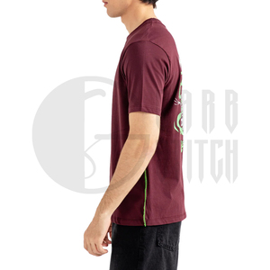 Camiseta de Manga Corta para Hombre con Estampado de Calavera, 100% Algodón, Cuello Redondo, Corte Regular Informal, Ecológica, con Ribete en Contraste y Estampado en la Espalda - Product Image 3