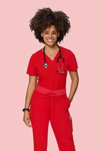 Conjunto de uniformes de enfermería personalizados para mujer, uniformes elásticos transpirables para correr, uniformes quirúrgicos médicos de LICRA para Hospital - Product Image 4