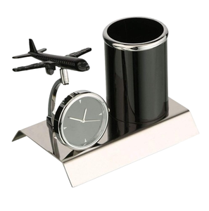 Porte-papeterie en acier inoxydable fini argent Cycle équitation homme porte-stylo bureau bureau crayons haut tendance porte-stylo - Product Image 2