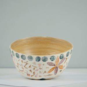 Cuencos para servir de bambú hilado natural de alta tendencia con incrustaciones de nácar para el hogar, Cocina, Restaurante, fiesta de Vietnam - Product Image 3