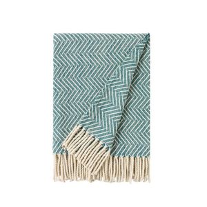 Avior Premium Collection Usage Domestique Couverture en Laine à Carreaux Bleu Ciel Meilleur Prix Haute Qualité Vintage Tissé Direct Fabricant Indien - Product Image 1