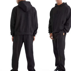 Nouvel ensemble décontracté tendance pour homme, grande taille, coupe ample, en coton 100% de haute qualité, respirant et à séchage rapide, deux pièces pour l'hiver - Product Image 3