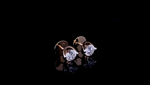 Pendientes de Botón Delicados y Ligeros de Joyería Fina Ética para Mujer, Diamantes Cultivados en Laboratorio, Corte Brillante Redondo, Elegantes para Uso Diario - Product Image 4