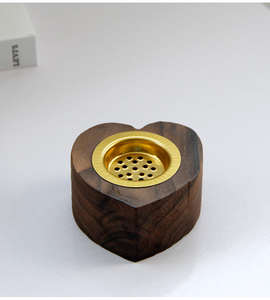 Brûleur d'encens de coriandre religieux en bois d'acacia fait à la main de qualité supérieure accessoire d'aromathérapie élégant décor à la maison - Product Image 4