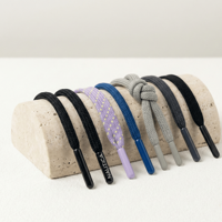 Cordon élastique tressé 100 % polyester, résistant aux produits chimiques, écologique, imperméable, avec logo personnalisé, pour vêtements, chaussures et sacs