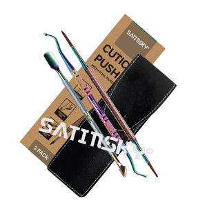 Ensemble de 6 pousse-cuticules, coupe-cuticules et lime à ongles réutilisables pour manucure et pédicure, coffret cadeau pour volume classique - Product Image 6